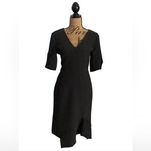 Ronen Chen Charcoal Asymmetrical Dress